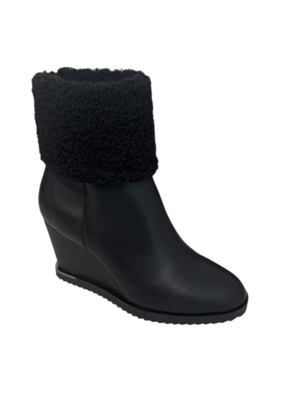 DKNY Women's Powell Wedge Booties Comfort Zip Black 6.5M - NWB